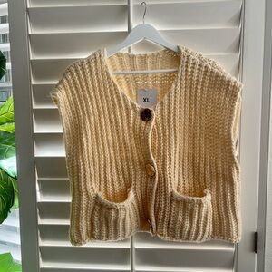 Cozy Knit Button-Up Cardigan Vest